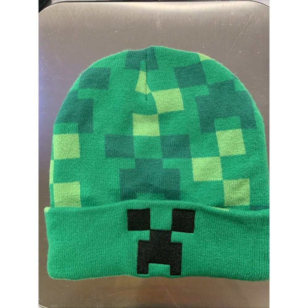 Jinx Minecraft Creeper Face Knit‎ Winter Hat One Size